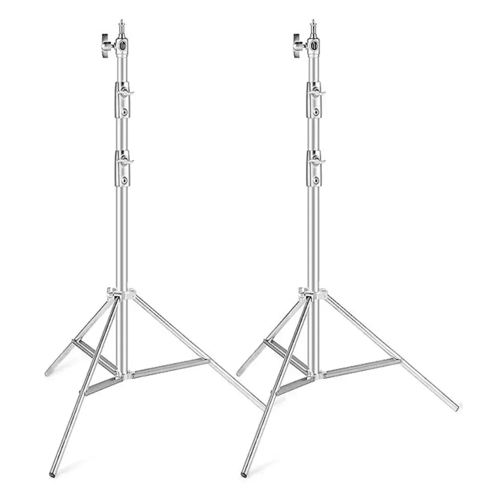 290cm Air Pressure Tripod - 10kg Bearing Stainless Steel Light Stand for Camera, Ring Light, Live Streaming & Photography
