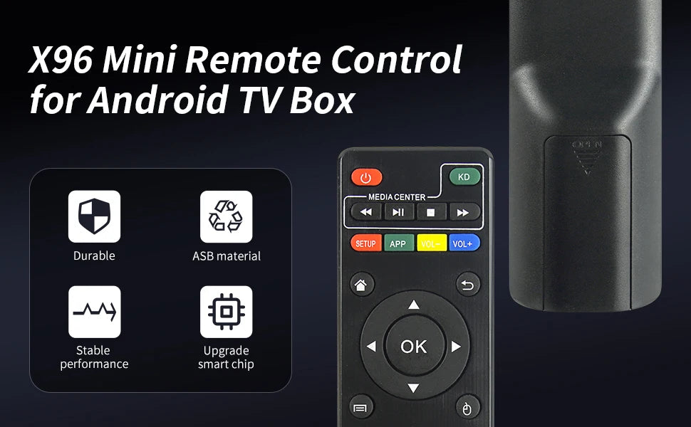 X96 Mini Universal Remote for Android TV Box, Compatible with MXQ Pro 4K, T95M, T95X, H96 Pro+ & More