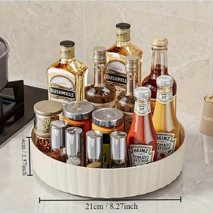 360° Rotating Spice Rack Organizer – Desktop Storage Box for Kitchen & Bathroom, Easy Access Countertop Storage