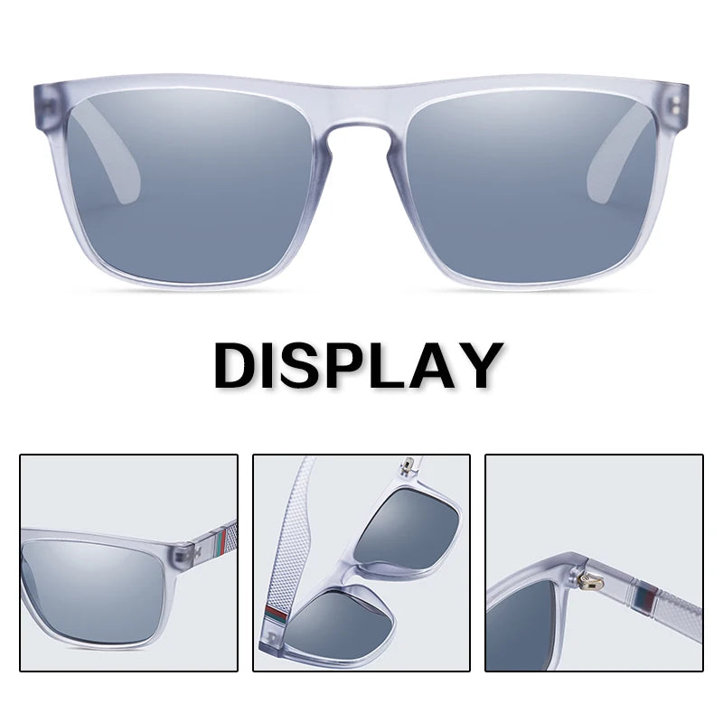 Square Vintage Polarized Sunglasses – Retro UV400 Driving & Fishing Sun Glasses for Men & Women