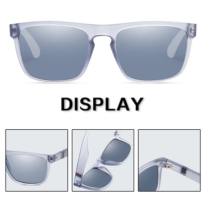 Square Vintage Polarized Sunglasses – Retro UV400 Driving & Fishing Sun Glasses for Men & Women