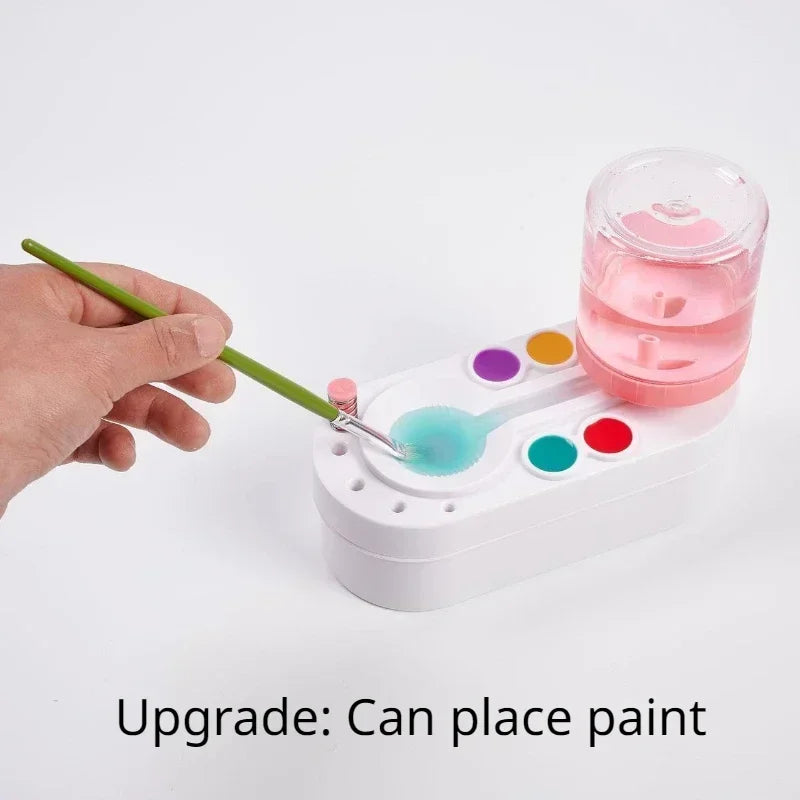 Creative Novelty Fast Watercolor Pen Brush Washer - Convenient One-Click Water Circulation and Replacement System