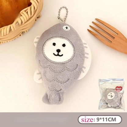 Cute Food Plush Pendant Bag Keychain - Creative Decorative Hanging Charm 1/3 Pcs