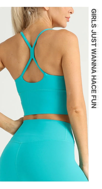 2-Piece Women’s Yoga Tracksuit – Athletic Pilates Fitness Set with Sports Bra & Leggings for Gym Workout