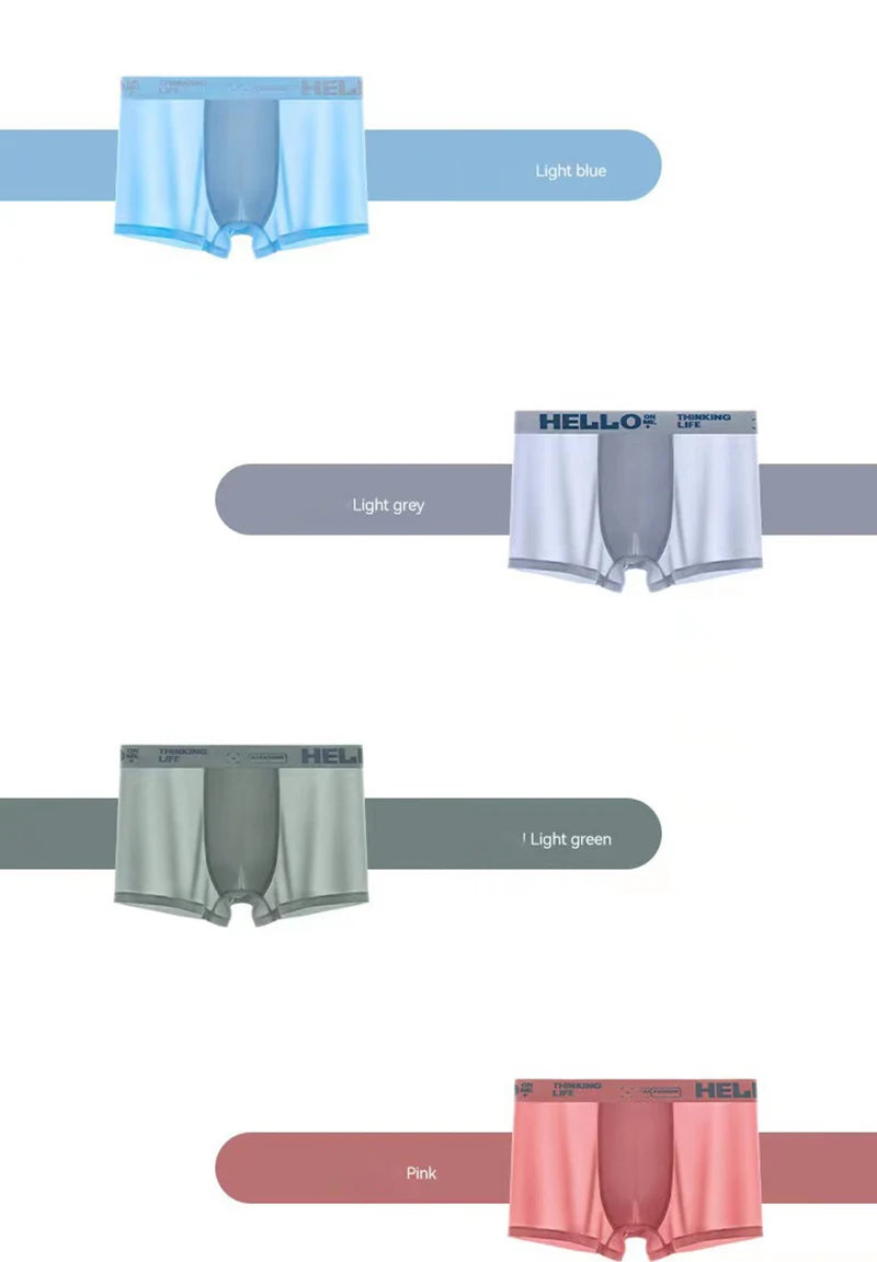 Men's Ice Silk Graphene Boxer Briefs – Breathable, Ultra-Thin, Comfortable Trunks Underwear