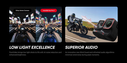 Insta360 Ace Pro 2 – 8K Waterproof Action Camera Co-Engineered with Leica, 1/1.3" Sensor, Dual AI Chip, Superior Low Light Performance
