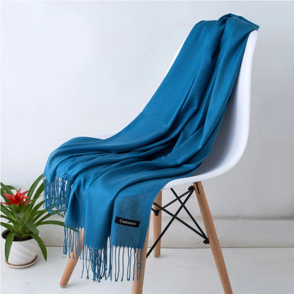 Women's Pashmina Scarf — Cashmere Feel Shawl & Wrap for Evening Dresses, Travel, Office, Winter, and Weddings