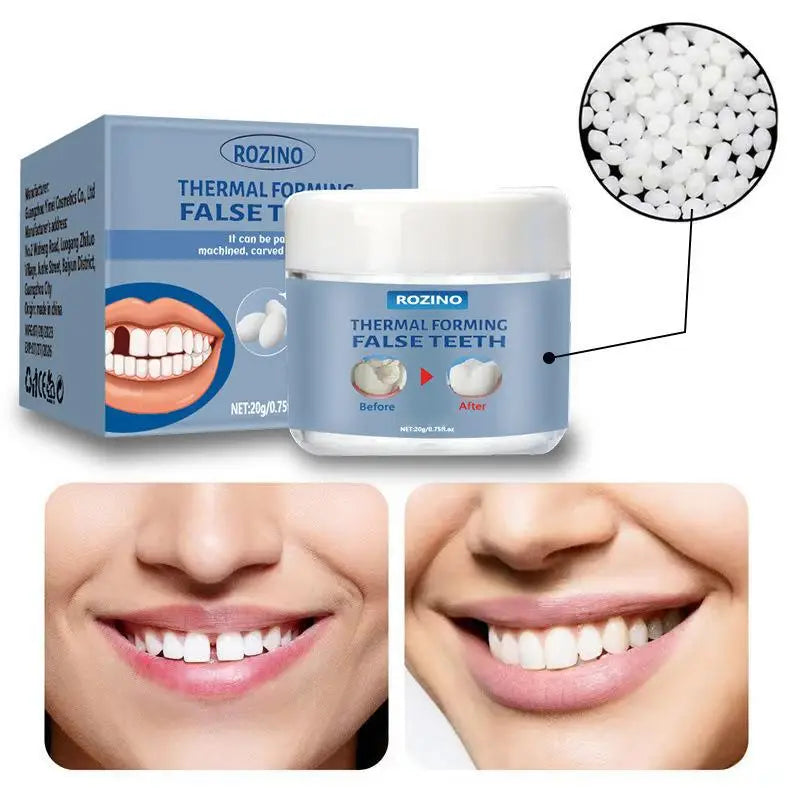 Moldable False Teeth Repair Kit – Tooth Granules & Beads for Temporary Filling, Broken Tooth Fix, Thermal Fit Q6N2
