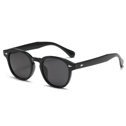JNPCXI Retro Round Sunglasses – Punk Leopard Rivet Fashion Shades UV400 for Men & Women