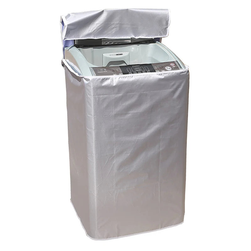 Waterproof Polyester Washing Machine Cover – Dustproof Top Load Dryer Protector with Sunproof Silver Coating