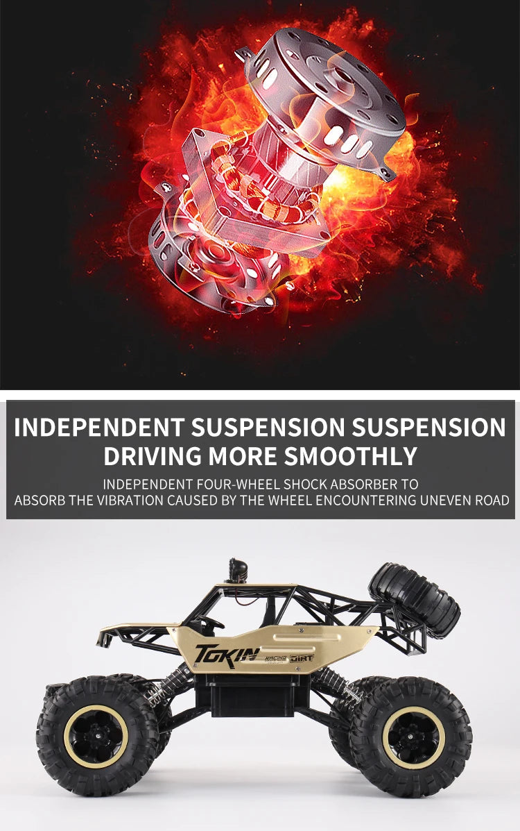 1:12 RC Off-Road 4WD Monster Truck – High-Speed 20Km/h All-Terrain Remote Control Car for Adults & Beginners