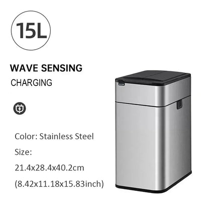 Smart Automatic Trash Can - Stainless Steel Sensor Garbage Bin 20L Large Capacity Kitchen Wastebasket