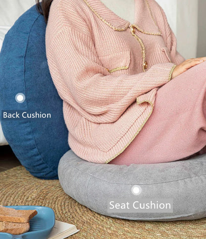 Solid Color Floor Seat Pillow – Round Meditation & Yoga Cushion for Sofa, Bed, Car Seat, and Pouf Mat