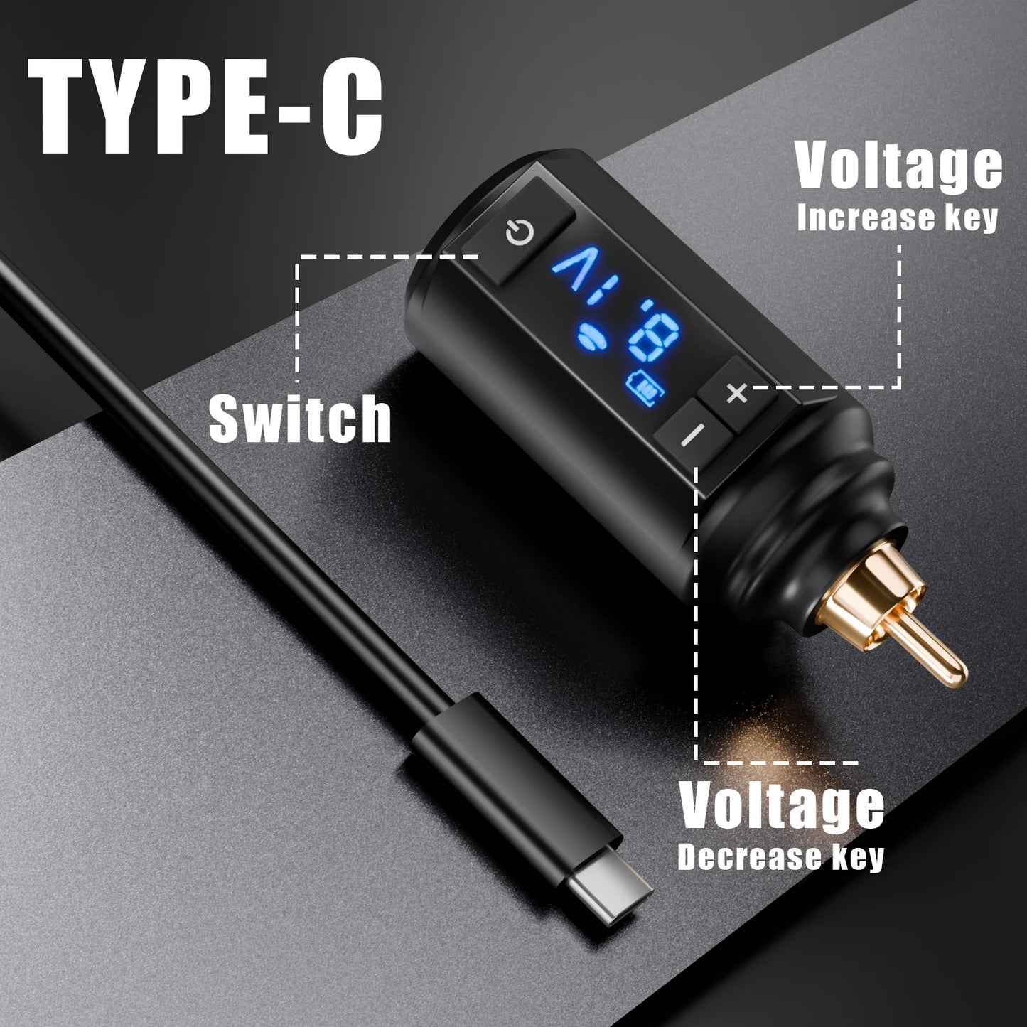POSEIDON Lightweight Wireless Tattoo Pen Kit – Permanent Makeup Machine with Power Supply & Tattoo Gun Set