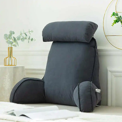 Triangle Reading Pillow – Cooling Latex Wedge Cushion, Removable & Washable Backrest for Sofa & Bed