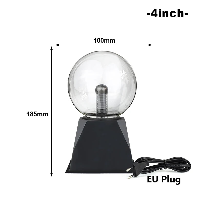 Magic Crystal Plasma Ball Lamp – LED Night Light for Kids, Bedroom & Gifts (3–8 Inch)