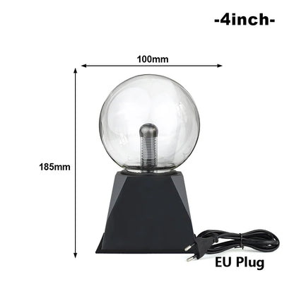 Magic Crystal Plasma Ball Lamp – LED Night Light for Kids, Bedroom & Gifts (3–8 Inch)