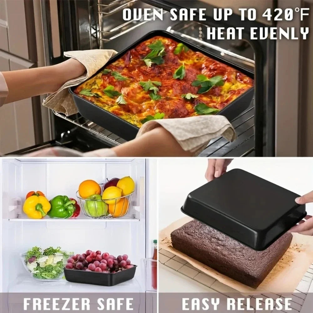 Carbon Steel Nonstick Rectangular Roasting & Baking Pan — Loaf, Bread, Cake & Pastry Tray for Kitchen