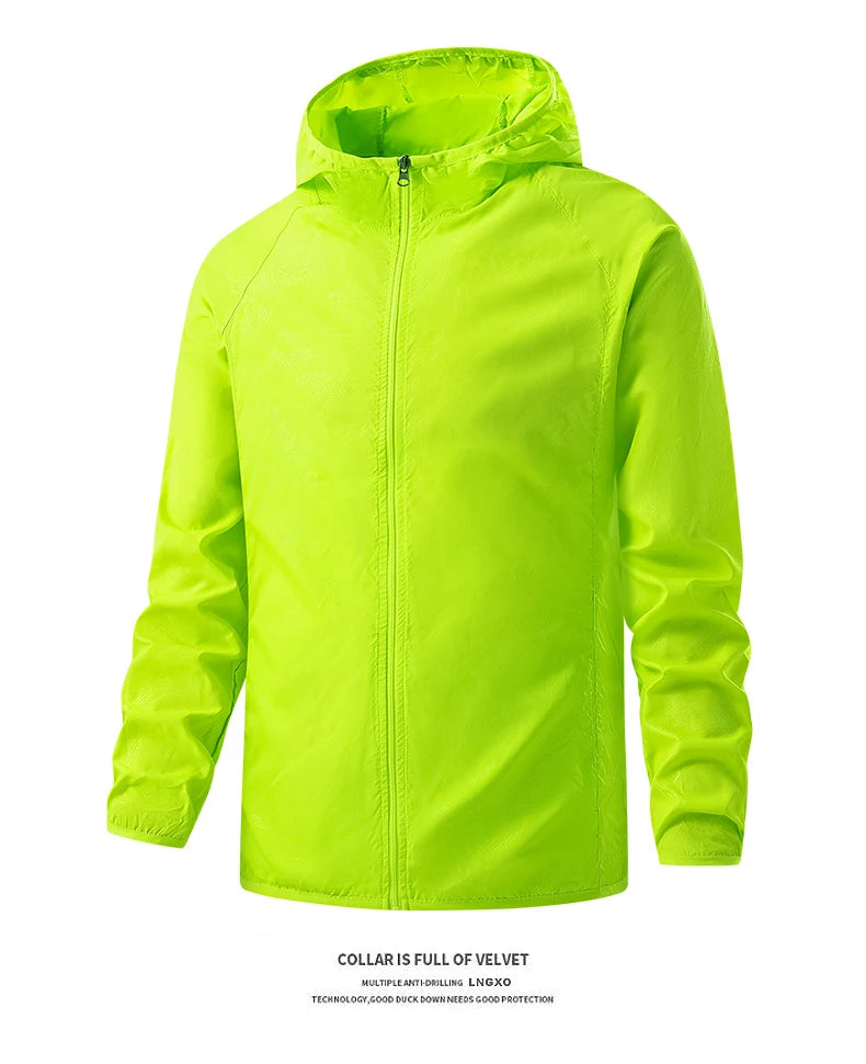 LNGXO Waterproof Hiking Jackets – Sun Protection, Windbreaker, Camping & Climbing Rain Coat, Unisex Portable Outdoor Wear