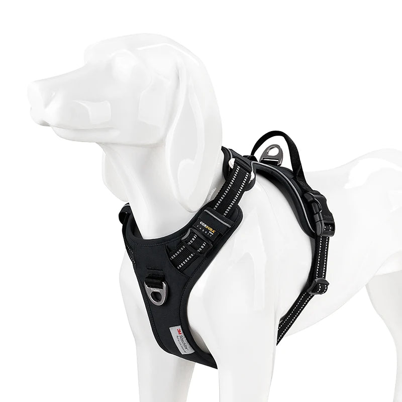 TRUE LOVE TLH5654 Reflective No-Pull Adjustable Nylon Dog Harness Step-In Comfortable Control Pet Walking Harness