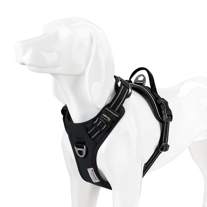 TRUE LOVE TLH5654 Reflective No-Pull Adjustable Nylon Dog Harness Step-In Comfortable Control Pet Walking Harness