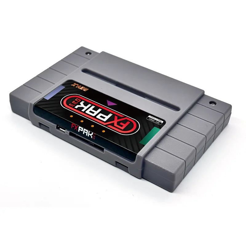 EVERGENESIS FXPAK Pro Rev. X SNES Game Cartridge – SD2 Flash Card for SFC/SNES 16-Bit Console with 8GB Memory Card
