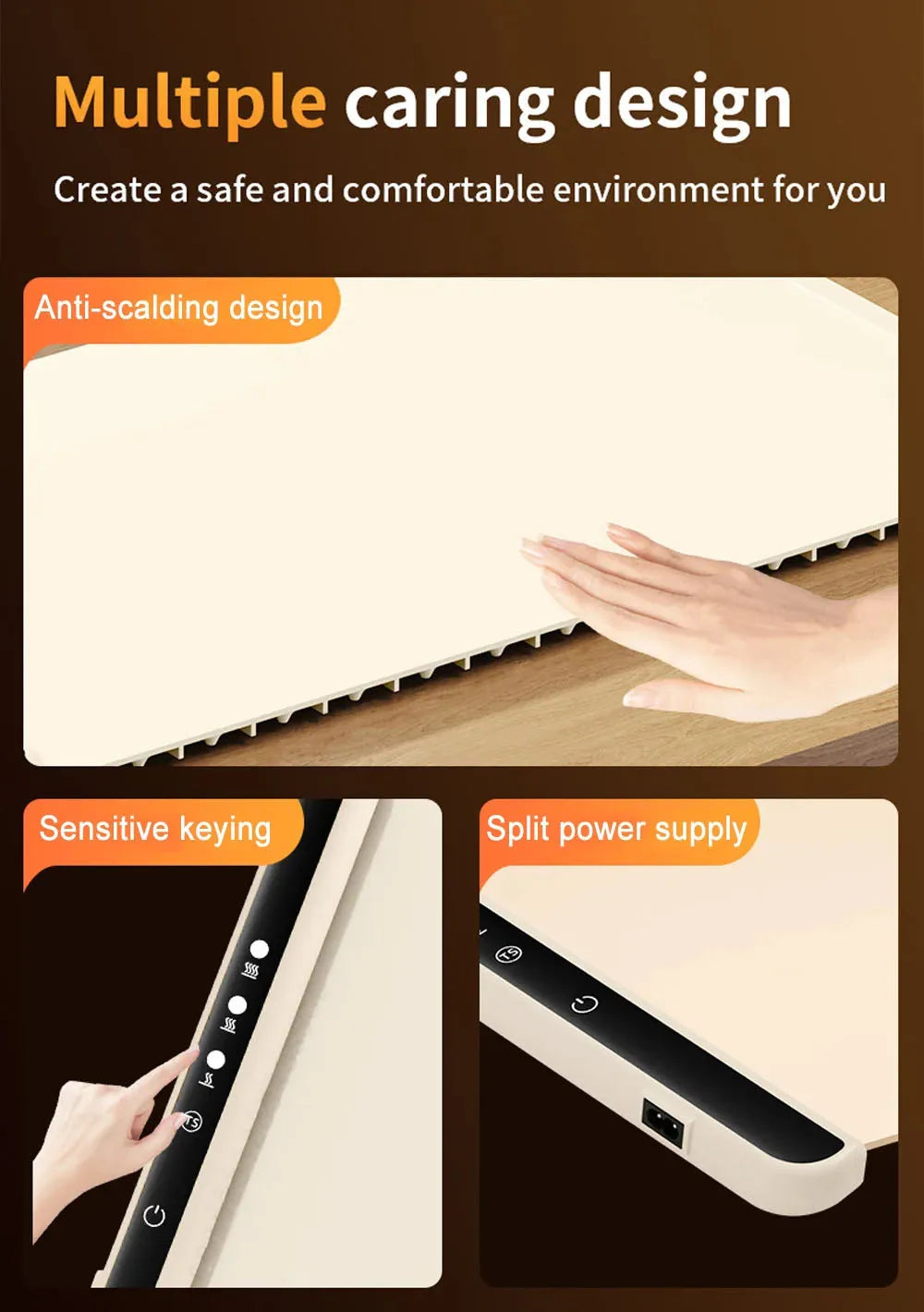 Electric Warming Tray – Foldable Silicone Food Warmer Plate, Fast Heating Portable Mat for Parties