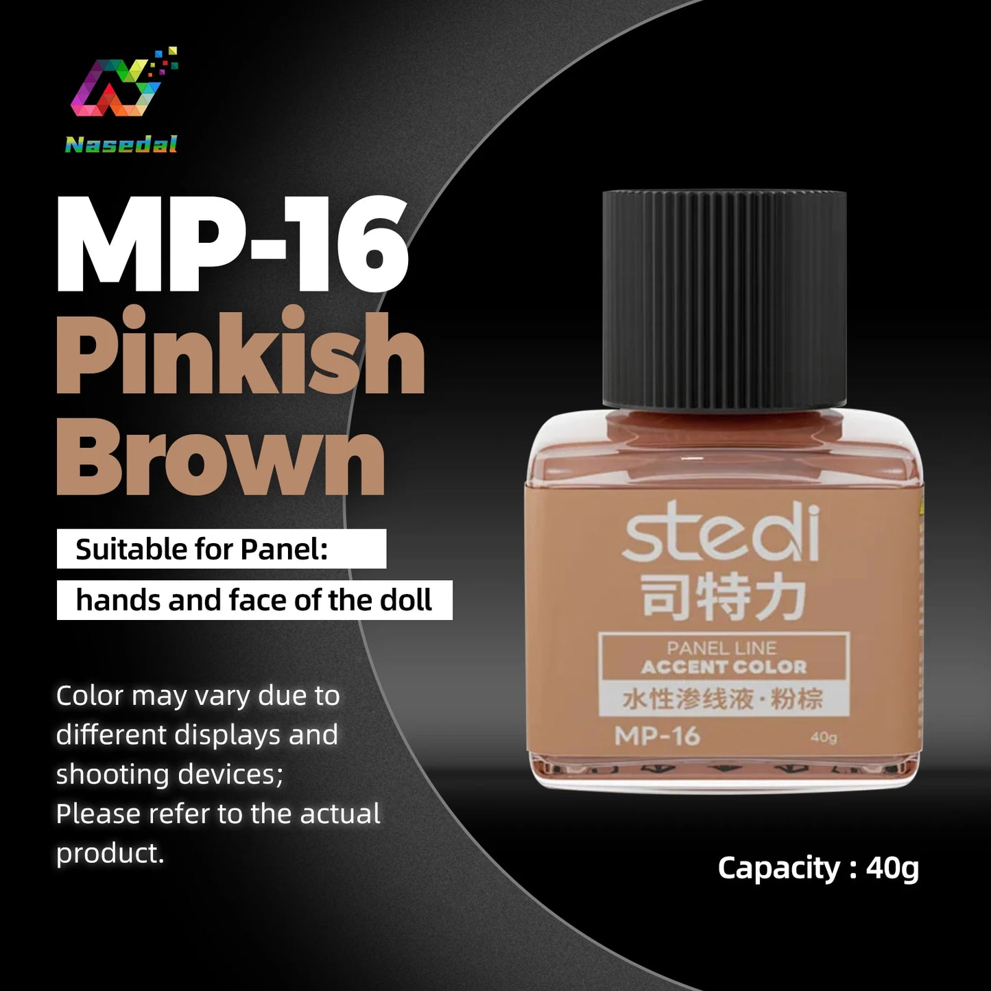 Stedi MP-07~MP-18 Weathering Acrylic Paint – 40g for Gundam & Military Models, Panel Lining DIY Craft Supplies