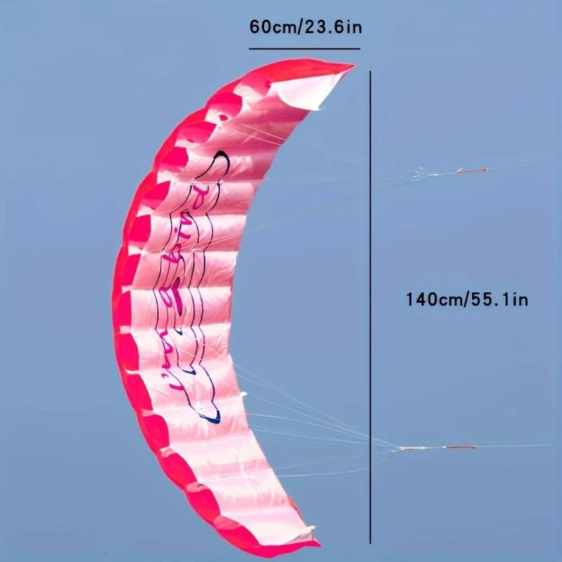 Beginner Kitesurf Dual Line Power Kite - Parafoil Beach Stunt Kite for Surfing and Outdoor Sports