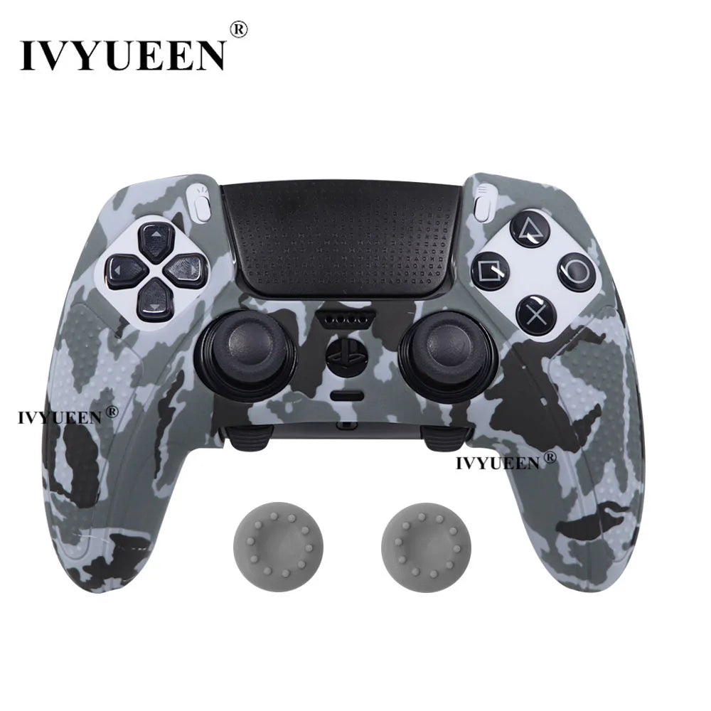 IVYUEEN Water Transfer Printing Silicone Protective Skin for PS5 DualSense Edge Controller