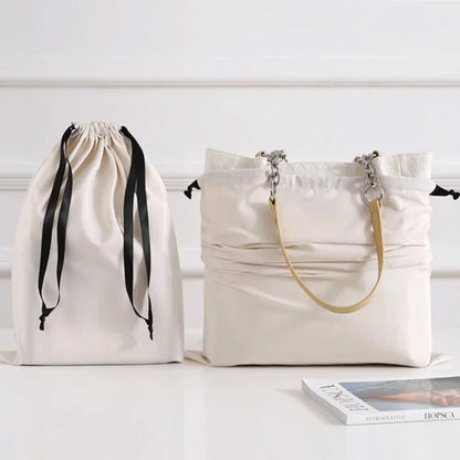 Small White Cotton Gift Bags – Custom Muslin Drawstring Pouches 5x7cm 8x10cm 9x12cm for Party, Candy, Jewelry Favor
