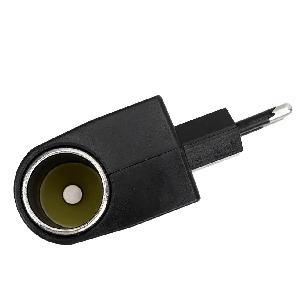 AC 220V to DC 12V Car Cigarette Lighter Adapter - Auto Accessories Converter with EU/US Plug, Black Interior Parts