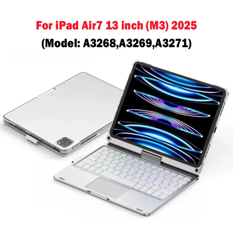 New Magic Keyboard Case for iPad — 360° Flip Backlit Keyboard for iPad 11th Gen A16, iPad Air 11/13-inch M3 2025