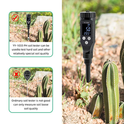 Smart Soil pH Meter 0.0-14.0pH - Bluetooth Soil Tester & Data Logger for Hydroponics, Garden & Farmland