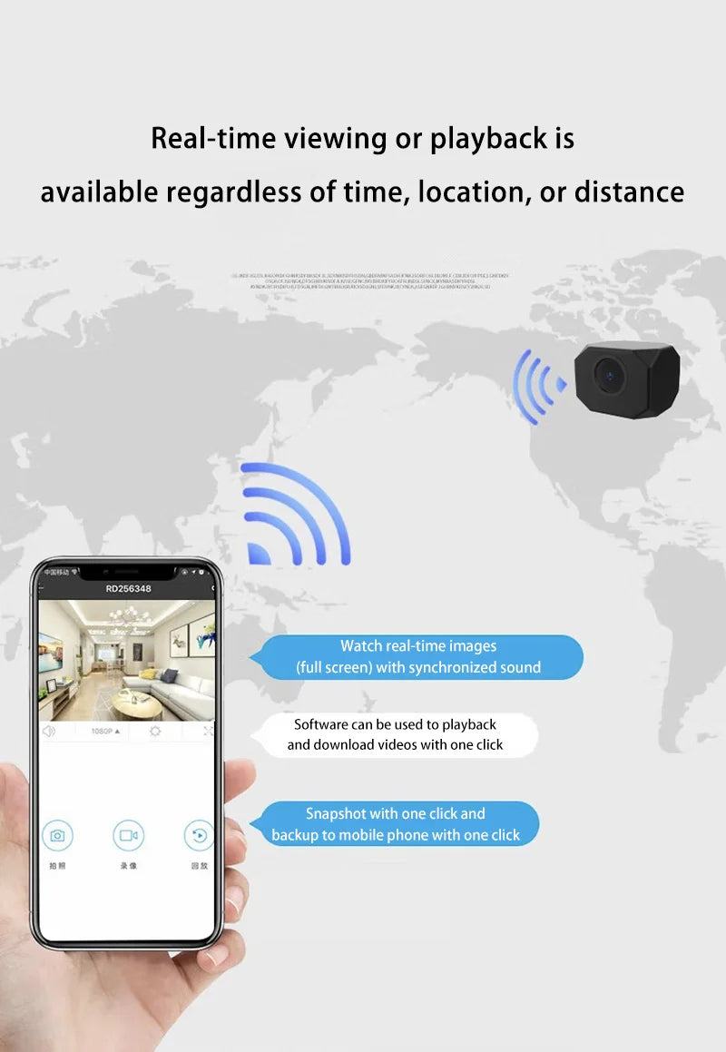 4K Wireless Mini Security Camera - Night Vision Motion Detection Home Surveillance Camcorder