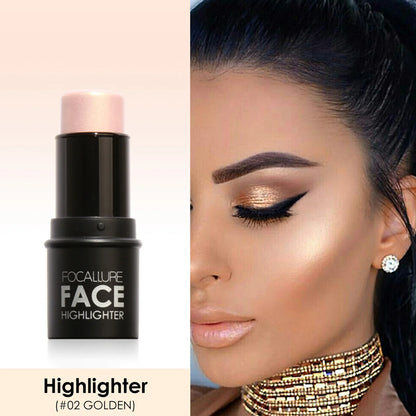 FOCALLURE Bronzer Highlighter Stick - Waterproof Body & Face Contour, Corrector & Illuminator Cream for Women's Makeup