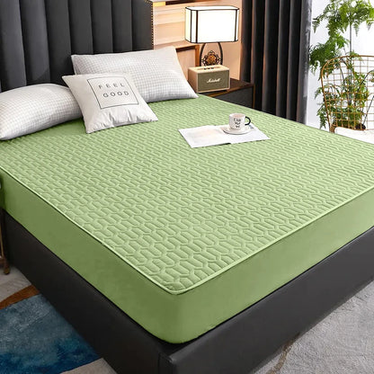 Waterproof Thick Quilted Mattress Cover — Latex Pad, Skin-Friendly Fitted Sheet Protector, 150/160/180x200cm
