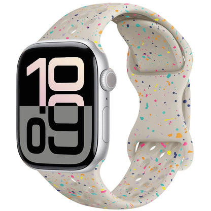 Silicone Apple Watch Strap - Breathable Wristband for Watch 11/10/9/8/7 Ultra 3/2 SE Series 49mm-41mm