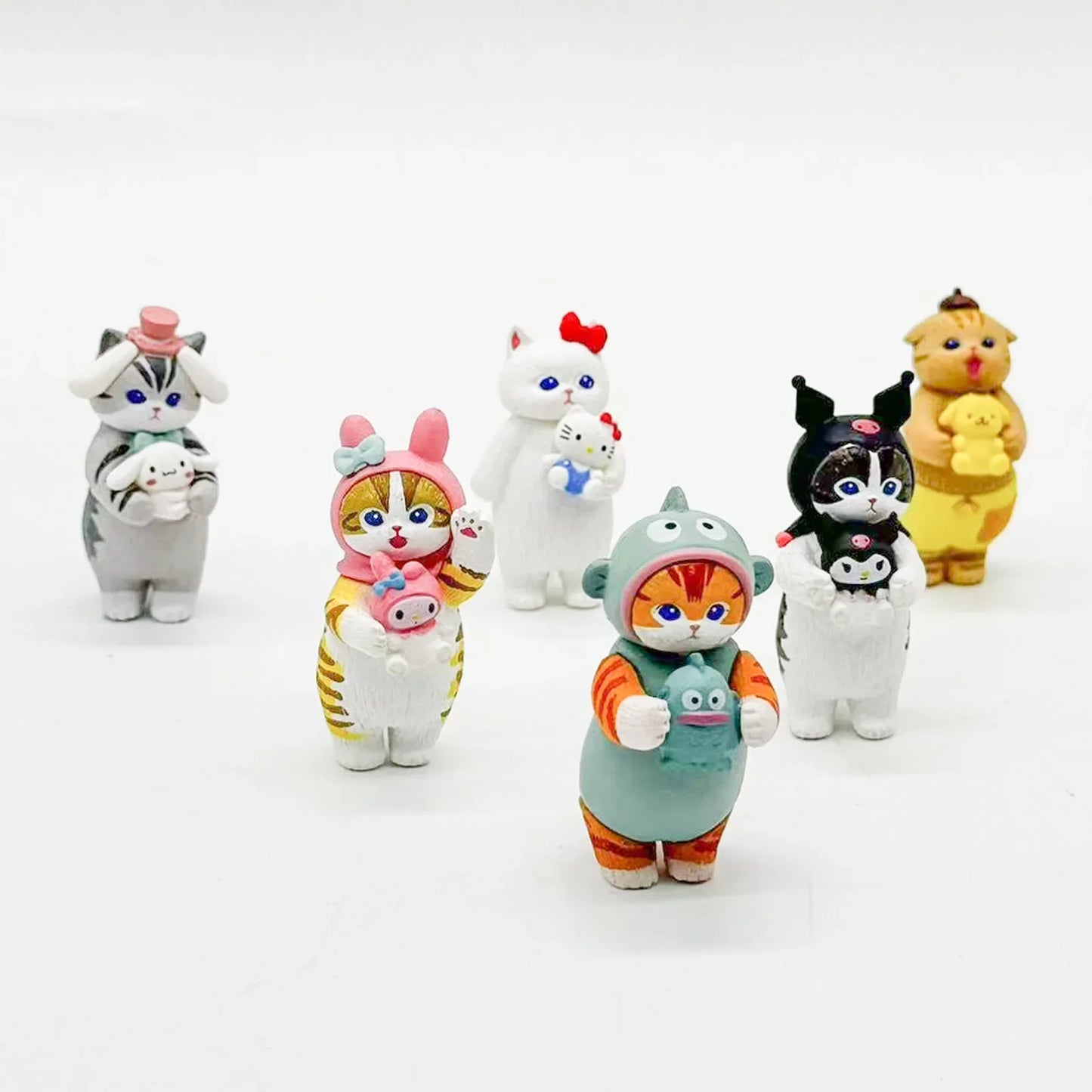 Kawaii Sanrio Style Blind Box Figures - Hello Kitty Kuromi Pompompurin Cat Anime Doll Collectible Toy Ornament Gift