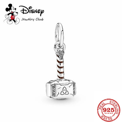 New 925 Sterling Silver Mickey Minnie Vinnie Charm – Beaded Fit for Original Pendant Bracelet, DIY Ladies Jewelry