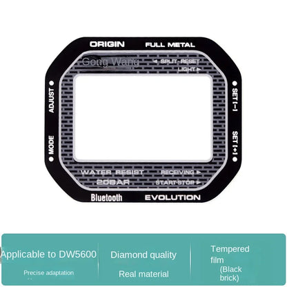 Tempered Mirror Glass Screen Protector for Casio DW-5600 GM-5600 GW-B5600 - Reflective Watch Display Film Accessory