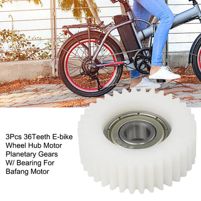 3PCS 36-Tooth Bicycle Hub Motor Planetary Gears 38x8x12mm Nylon Bearing – Electric Bike Accessories for Bafang E-Bike Motor
