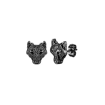 1/6 Pairs 18G Viking Rune Round Stud Earrings — 316L Stainless Steel Cartilage, Tragus & Helix Piercing Jewelry for Men & Women