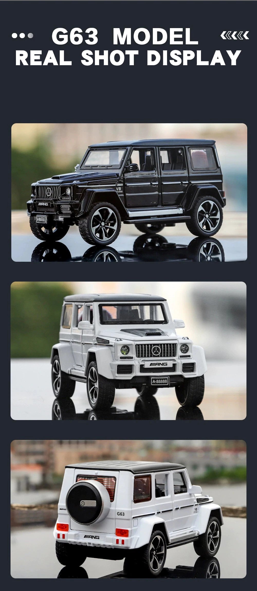 1:32 Mercedes Benz G63 Diecast Model Car with Sound & Light – Off-road SUV Miniature Alloy Toy Gift for Boyfriend