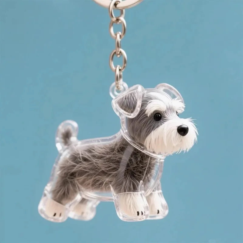 Cute Dog Hair Storage Pendant Keychain – Couple Bag Charm, Car Keychain Jewelry, Souvenir Gift & Decoration Accessory