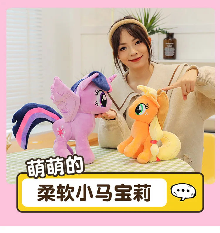 My Little Pony Rainbow Dash & Applejack 28cm Plush Toy – Soft Stuffed Animal Gift