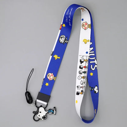 Snoopy Lanyard – Cute Cartoon Keychain & Phone Strap, ID & Credit Card Badge Holder, Pass Hang Rope Gift