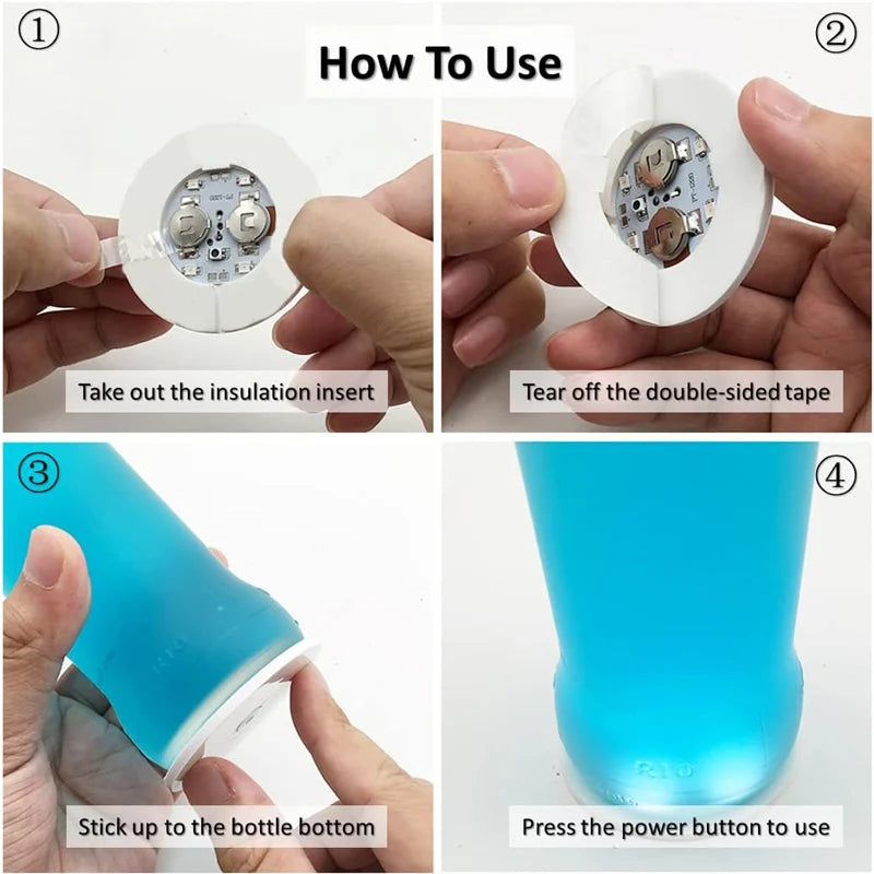 LED Coaster Sticker – Battery-Powered Luminous Glass & Bottle Pads for Bars, Parties, and Drink Decor