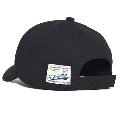 Men's & Women's Short Brim Cotton Baseball Cap – Vintage Casual Dad Hat, Adjustable Trucker Style with Nylon Fastener Tape