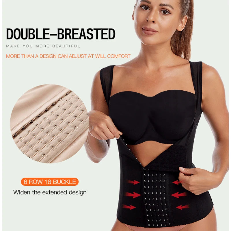Postpartum Waist Corset Shapewear – Tummy Control Slimming Waist Trainer Body Shaper for Women Flat Belly Compression Sheath Top